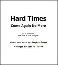 Hard Times SATB choral sheet music cover Thumbnail